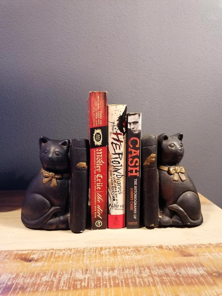 Katten Boekensteunen - Brons/Zwart met Goud, Huis en Inrichting, Woonaccessoires | Overige, Ophalen of Verzenden