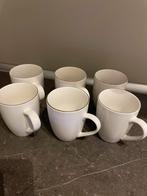 6 Blokker koffiekoppen met gouden rand, Ophalen, Keramiek, Zo goed als nieuw, Effen