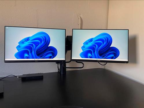 Dual Monitor arm + 2 Monitoren + Dockingstation, Computers en Software, Monitoren, 60 Hz of minder, DisplayPort, IPS, Ophalen