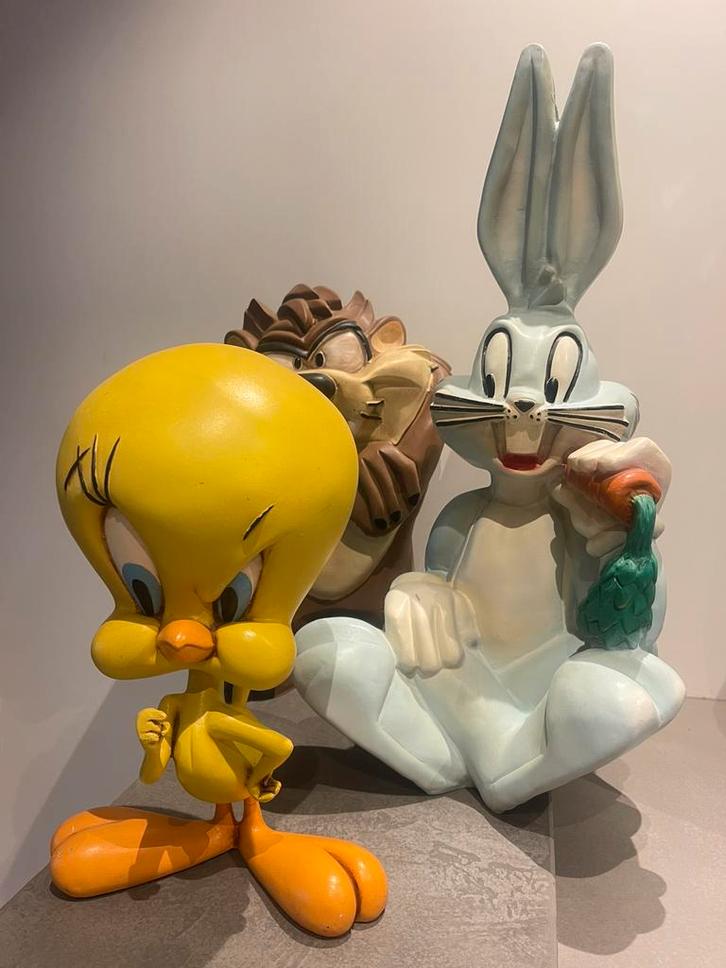 Looney tunes beelden tweety,taz,bugs bunny warner bros, Verzamelen, Stripfiguren, Zo goed als nieuw, Beeldje of Figuurtje, Looney Tunes