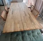 IKEA eettafel SKOGSTA 235x100 inclusief 2 eettafelbankjes, Huis en Inrichting, Tafels | Eettafels, Ophalen, Gebruikt, 200 cm of meer