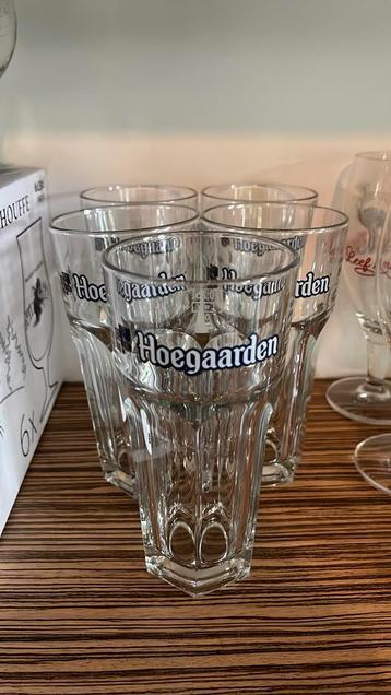 5 officiele hoegaarden glazen beschikbaar voor biedingen