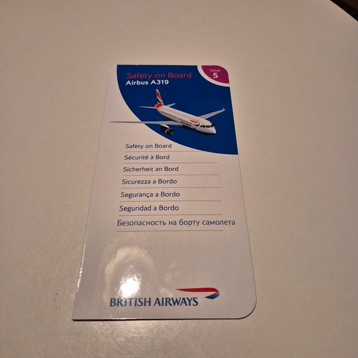 Safety Cards diverse airlines #1, Verzamelen, Luchtvaart en Vliegtuigspotten, Zo goed als nieuw, Schaalmodel, Ophalen of Verzenden
