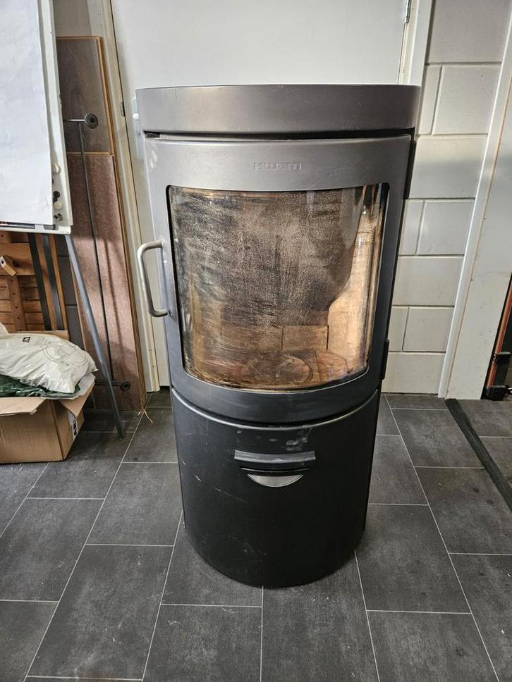 Hwam Houtkachel CV Aansluiting, Huis en Inrichting, Haarden, Gebruikt, Houthaard, Ophalen