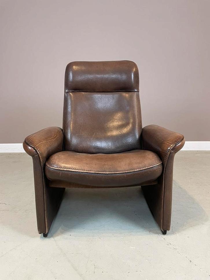 Desede DS-50 loungechair jaren 70 met mooi patina, Huis en Inrichting, Fauteuils, Zo goed als nieuw, Leer, Ophalen