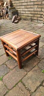 Rotan stabiele bijzettafel, Ophalen, Minder dan 45 cm, Minder dan 55 cm, Vierkant