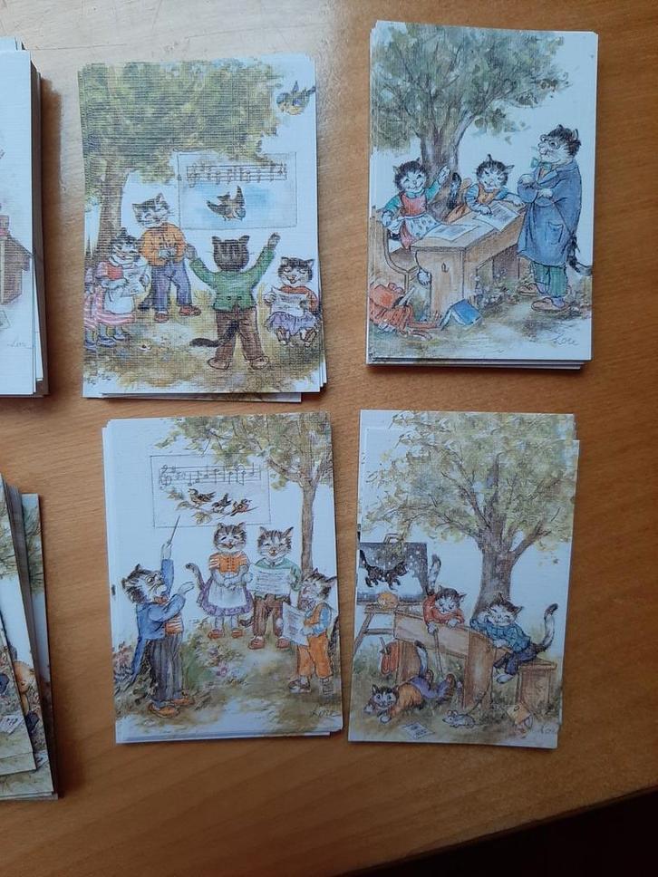 Circa 270 Kaartjes Poesjes & Beertjes, in prijs verlaagd, Verzamelen, Ansichtkaarten | Buitenland, Verzenden