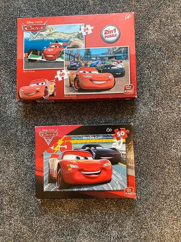 4 prachtige puzzels 3 van Cars en 1 andere. Vanaf 3 jaar.  beschikbaar voor biedingen