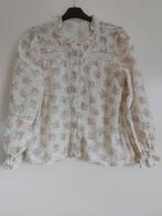Blouse met bloemetjes, Maat 38/40 (M), Azzurro, Wit, Ophalen of Verzenden