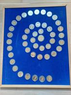 Volledige collectie munten 150 jaar spoorwegen in Nederland, Overige typen, Ophalen of Verzenden, Trein, Zo goed als nieuw