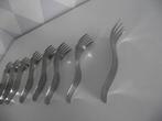 8 vintage amuse vorkjes 12 cm Chrom Nickel 18-10 1970 p stuk, Ophalen of Verzenden