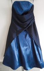 Prachtige nachtblauw strapless jurk met vetersluiting achter, Kleding | Dames, Gelegenheidskleding, Maat 38/40 (M), Overige typen