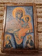 Antieke Icoon - Maria, Jezus & Apostelen, Antiek en Kunst, Antiek | Religie, Ophalen of Verzenden
