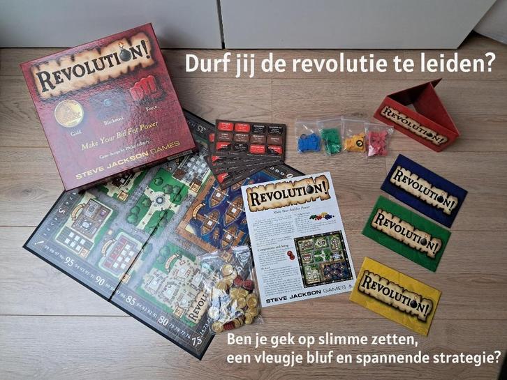 SINT - Bordspel Revolutie! – bluf, tactiek en spanning, Hobby en Vrije tijd, Gezelschapsspellen | Bordspellen, Nieuw, Drie of vier spelers