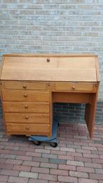 Massief eiken bureau met laden - Veel Opbergruimte!, Ophalen, Gebruikt, Bureau