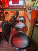 Vier barkrukken met rugleuning, Huis en Inrichting, Barkrukken, Ophalen, Gebruikt, In hoogte verstelbaar, 60 tot 90 cm