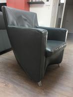 Leolux Dolcinea - Grijs Leer (2 stuks), Huis en Inrichting, Fauteuils, Ophalen, Minder dan 75 cm, Leer, Zo goed als nieuw