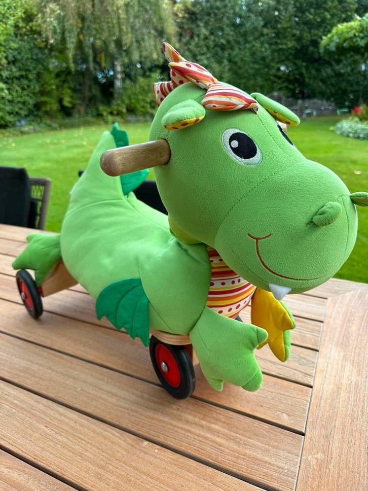 Zeer leuke loopwagen pluchen draak, Kinderen en Baby's, Speelgoed | Speelgoedvoertuigen, Gebruikt, Ophalen of Verzenden