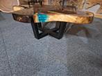 suar salontafel met epoxy turquoise 110 cm met epoxy toplaag, Industrieel luxe, Industrieel suar interieur, Info@industrieel-suar-interieur.nl