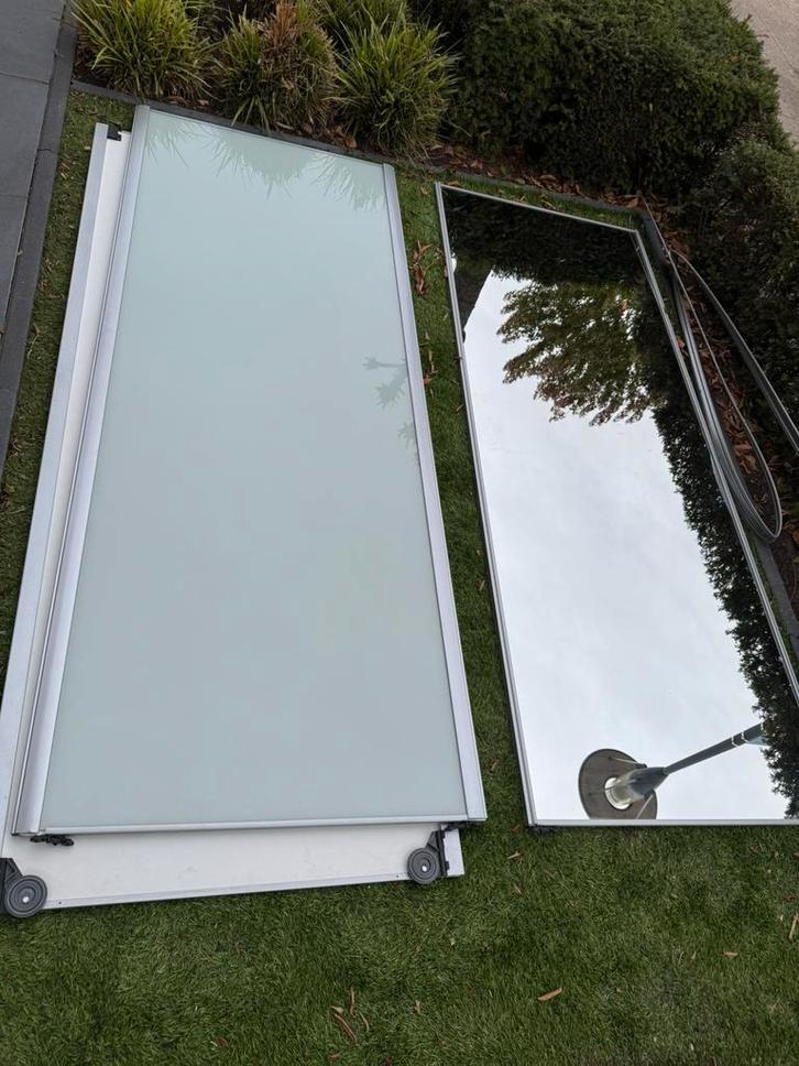 3 schuifdeur panelen, Doe-het-zelf en Verbouw, Kozijnen en Schuifpuien, Gebruikt, Overige typen, Overige materialen, 225 cm of meer