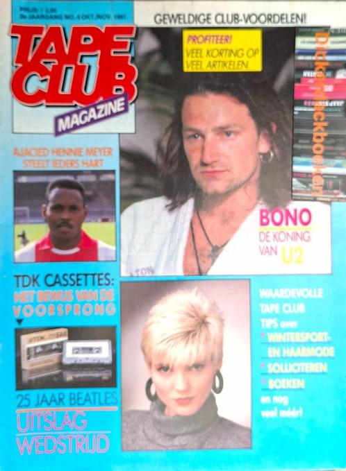 Tape Club nr 3+4 1987: Ajax, Lionell Richie, U2, Beatles, Verzamelen, Muziek, Artiesten en Beroemdheden, Gebruikt, Boek, Tijdschrift of Artikel