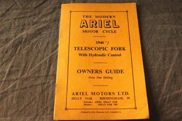 Ariel 1946/47 telescopic fork owner's guide beschikbaar voor biedingen