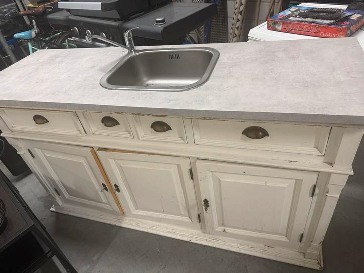 Campingkeuken - Zelfgemaakt dressoir, Caravans en Kamperen, Kampeermeubelen, Gebruikt, Campingkast, Ophalen