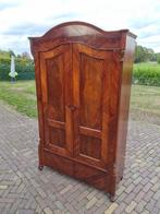 Prachtige Antieke Mahonie Twee Deurs Kast, Ophalen of Verzenden