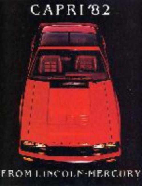 Mercury range, Sable of Capri brochure/auto folder '72 82 92, Boeken, Auto's | Folders en Tijdschriften, Zo goed als nieuw, Overige merken