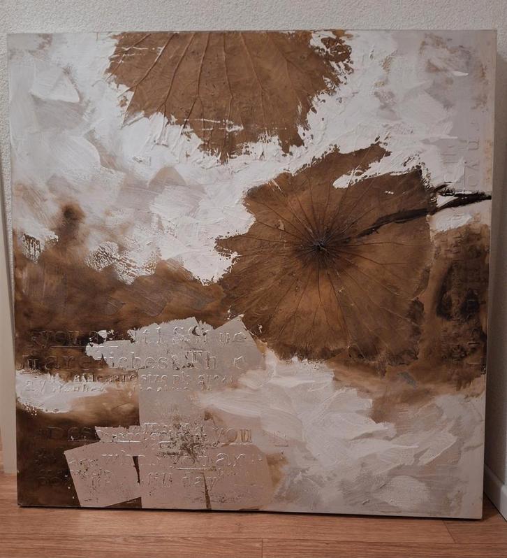 Groot schilderij/canvas 100cmx100cmx5cm, Antiek en Kunst, Kunst | Schilderijen | Abstract, Ophalen