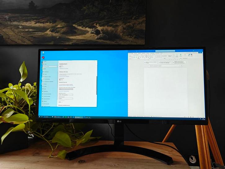 34" UltraWide QHD IPS Monitor, Computers en Software, Monitoren, Gebruikt, 61 t/m 100 Hz, DisplayPort, HDMI, Gaming, Ultrawide