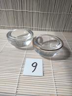 Twee glazen theelichthouders, JG Durand, Ophalen of Verzenden