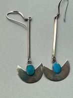 Zilveren Navajo oorbellen Turkoois, Hangers, Zo goed als nieuw, Met edelsteen, Zilver