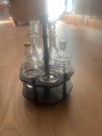 Antiek Kruidenstel Glas/Hout beschikbaar voor biedingen
