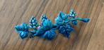 Vintage blauwe cloisonne druiventros blad broche., Sieraden, Tassen en Uiterlijk, Ophalen of Verzenden, Zo goed als nieuw, Blauw