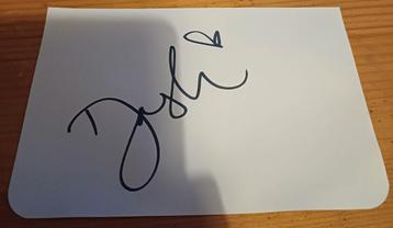 Zangeres Dasha handtekening 16,5x10,5cm beschikbaar voor biedingen