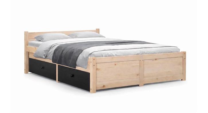 VidaXL Bedframe 120x200 Massief Hout, Huis en Inrichting, Slaapkamer | Bedden, Nieuw, Eenpersoons, 120 cm, 200 cm, Hout, Bruin
