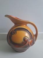 Oranje/Okerkleurige Vintage Plateel snavelkan, Ophalen of Verzenden