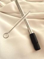 Rietje Foldable Metal Straw with Case, Cleaner & Keychain, Ophalen of Verzenden, Nieuw, Los bestek