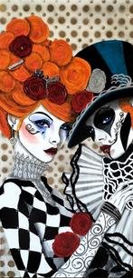 Orgineel schilderij Masquerade of Emotions, Ophalen