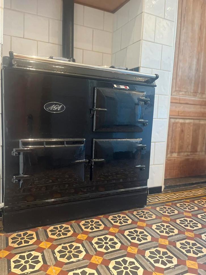 AGA fornuis zwart, Huis en Inrichting, Kachels, Zo goed als nieuw, Gaskachel, Gas, Ophalen