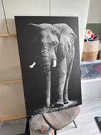 Olifant Schilderij - Zwart Wit, Antiek en Kunst, Kunst | Tekeningen en Foto's, Ophalen