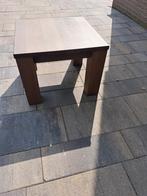 Eiken bijzettafel 65x65x47 cm, kleur: Leem eiken, Gebruikt, Vierkant, 55 tot 75 cm, Hout