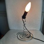 Schemerlampje met aluminium spiraal voet, Huis en Inrichting, Lampen | Tafellampen, Ophalen of Verzenden, Minder dan 50 cm