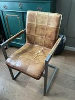 4 Leren Eetkamerstoelen - Gebruikt, Huis en Inrichting, Ophalen, Gebruikt, Bruin, Leer