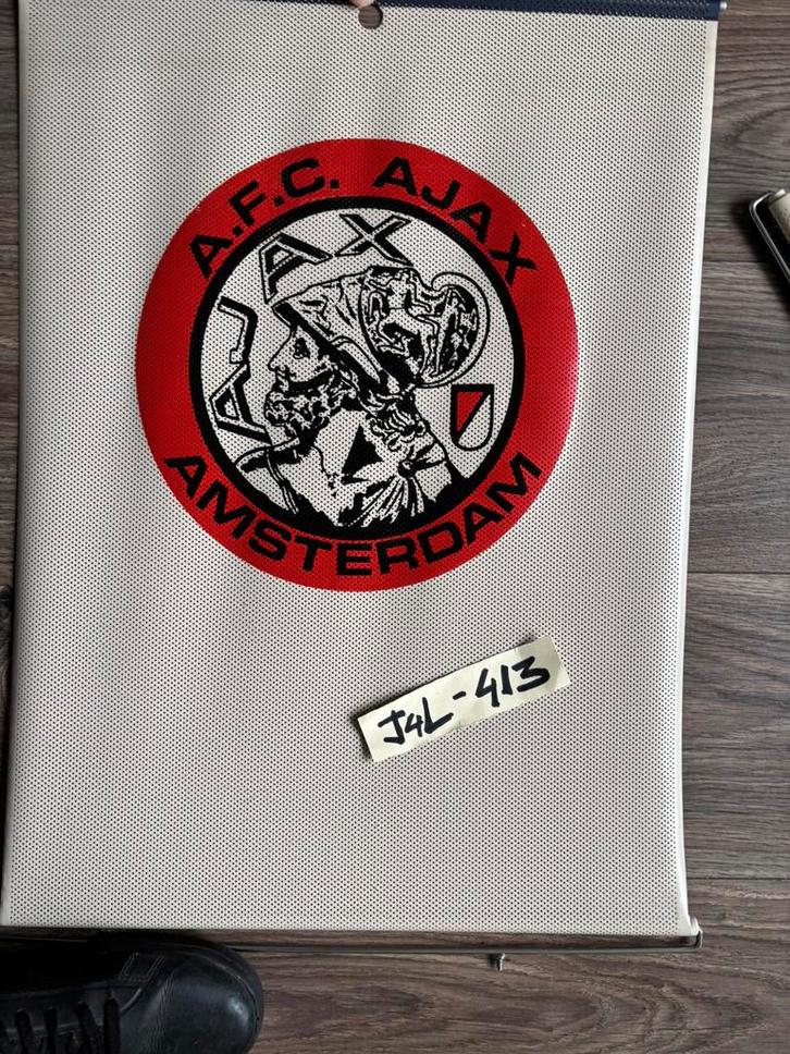 Vintage Ajax autogordijnen, 1980, oude logo TDK afca fside, Verzamelen, Sportartikelen en Voetbal, Zo goed als nieuw, Overige typen