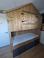 stijgerhouten stapelbed, Kinderen en Baby's, Kinderkamer | Stapelbedden en Hoogslapers, Ophalen, Gebruikt, Stapelbed