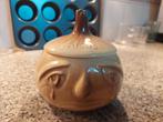 Leuke vintage uien potje met gezicht keramiek, Ophalen of Verzenden, Keramiek, Overige stijlen, Overige typen