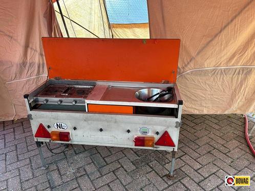 Gebruikte vouwwagen aanhanger met complete tent, Auto diversen, Aanhangers en Bagagewagens, Gebruikt