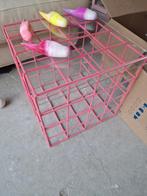 Neonroze bijzettafel salontafel Bold Monkey, Ophalen, 50 tot 100 cm, Rond, Zo goed als nieuw